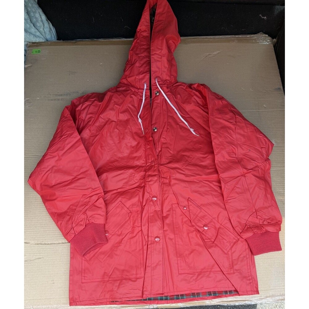 Talbots Women's Red Coat Size Medium Cotton Flannel Lining